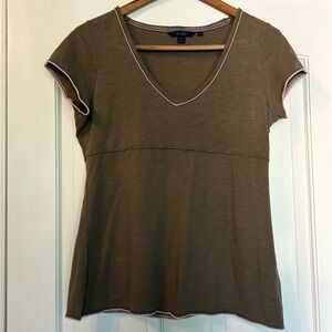 Boden brown with pink trim t shirt Size 12